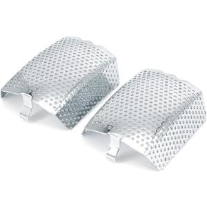 Americruise Motorcycle 1 Pair Chrome Front Caliper Brake Screen Inserted Covers Caliper Guards for Harley Touring, Road King, Electra Street Glide FLHT, FLHX & V-Road Models.