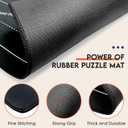 Nariolar Jigsaw Puzzle Mat Roll Up 47 x 26 Inch Portable Non-Slip Rubber & Felt Mat for 500/1000/1500 Piece Puzzles, Pack of 2 Mats
