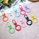 10pcs Snap Lobster Claw Clasp with Spring Buckle Ring Key Keychain Swivel Lanyard Clip Hooks DIY Jewelry Making Accessories for Bag Toy (yellow-10pcs)