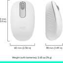 Logitech M196 Bluetooth Wireless Mouse, Compact and Portable Mouse for Laptops, Tablets and More, 12-Month Battery, Smooth Tracking, Compatible with PC and Mac, Windows and macOS - Off White