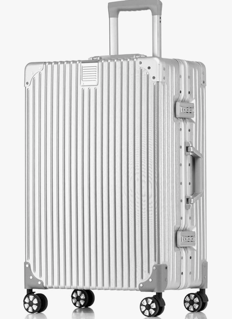 HotWay 24 Inch Checked in Luggage with Aluminum Frame,PC Hard Shell Suitcase with Spinner Wheels and TSA Lock, Large Suitcase for Travel
50+ bought in past month