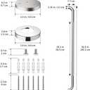 ZUEXT 2 Pack 42 Inch Chrome Knurled Anti Slip Shower Grab Bar, Extra Long