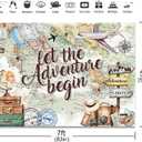 Adventure Awaits Backdrop 7x5ft Let The Adventure Begin Baby Shower Party Decorations Background World Map Travel Themed Banner Photo Booth Props
