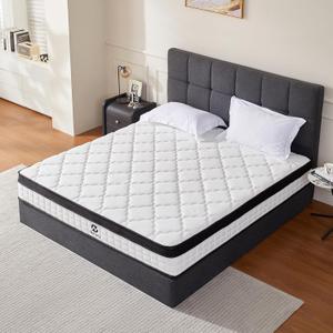 Full Size Mattress, 12 Inch Full Mattress in a Box, Hybrid Memory Foam & Individually Pocket Spring to Improve Sleep and Pain Relief, CertiPUR-US Certified