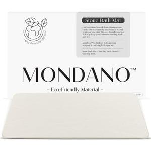 Mondano Stone Bath Mat, Diatomaceous Earth Shower Non Slip Bathroom Mat Quick Dry Stone Mat, Stone Dish Drying Mat, Stone Bath Mats for Bathroom, Diatomaceous Earth Hard Rug (Pebble White)
