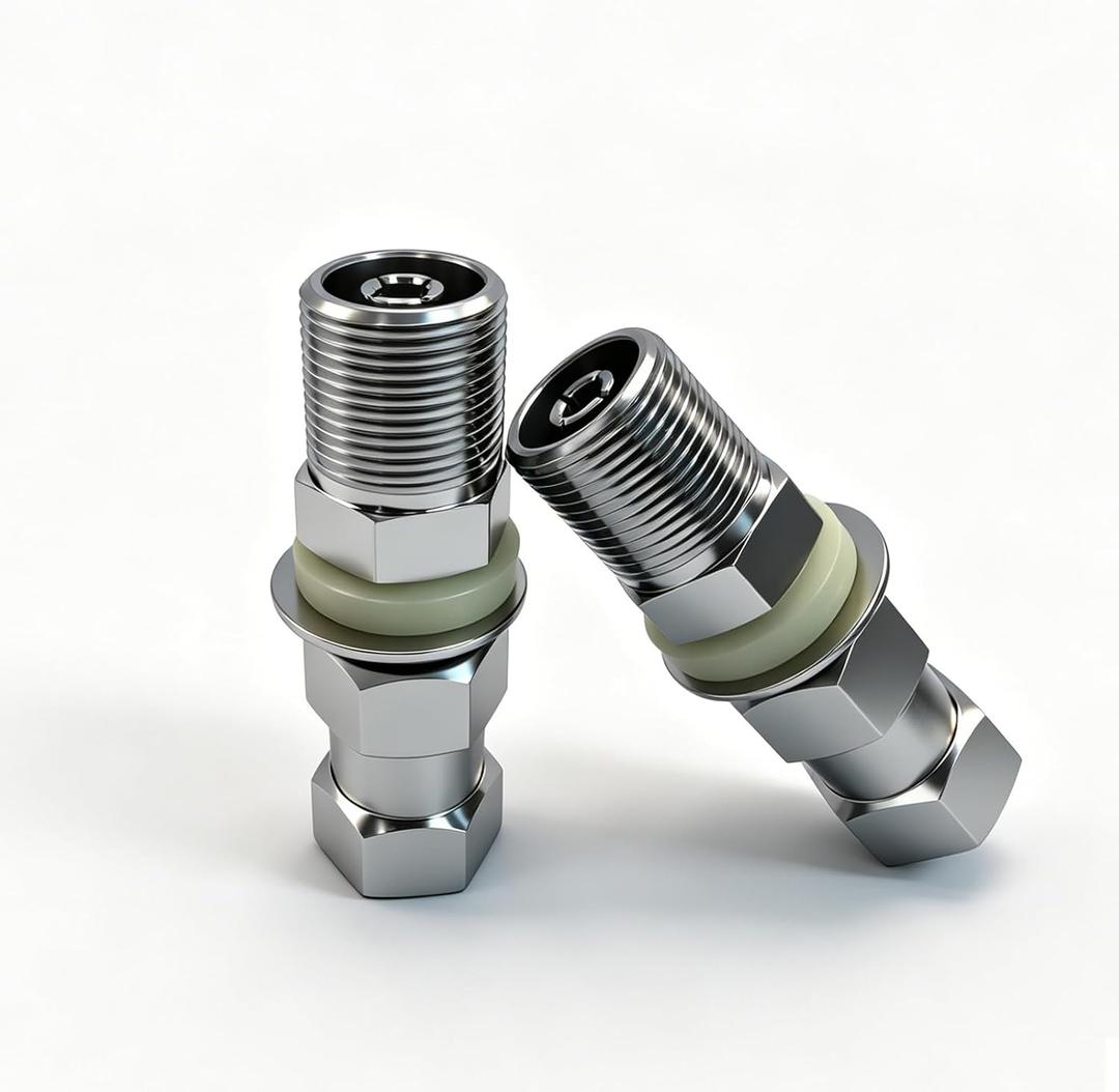 2-Pcs Universal Heavy Duty CB Antenna Stud Mount Adapter with SO-239 Stud Mount Fits for Threaded CB Antenna Stud Mount Adapter, Compatible with Any Mounting Surface with 1/2" Hole.