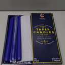 Deep Blue 10 Inch Taper Candles - Pack of 12 Premium Unscented, Dripless & Smokeless Hand-Dipped Candles for Birthday, Wedding or Dinner Decorations and Formal Candlelighting