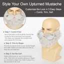 Yan Dream Short Curly Wizard Beard Men Full Fake Beard and Mustache Cosplay Costume Facial Hair