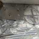 Bigsee Silver Vases Centerpieces Crystal Flower Stand with Hanging Crystals, 5 Tier Round Chandelier Pedestal Stand for Wedding Road Lead T Stage Flower Arrangement Decoration