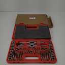 EFFICERE 40-Piece Premium Tap and Die Set, SAE Unified Screw Thread, Size #4 to 1/2 | Include UNC Coarse, UNF Fine and NPT Threads | Essential Threading Tool Kit with Complete Handles and Accessories