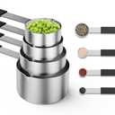 Mage Crab Magnetic Stackable Stainless Steel Measuring cups and spoons set,4 Magnetic measuring cups,4 magnetic measuring spoons