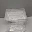 SKTEET Set of 8 Clear Plastic Storage Bins, 4 Large and 4 Small Stackable Storage Containers for Pantry Organization and Kitchen Storage Bins,Home Edit and Cabinet Organizers