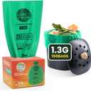 Compost Bags 1.3 Gallon,150 Count,Compostable Small Trash Bags for Kitchen Countertop Compost Bin 0.75, 1,1.2, 1.3Gallon,ASTM D6400, US BPI and Europe OK compost HOME certified