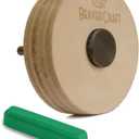 BeaverCraft Knife Sharpening Wheel 7cm PW1 - Buffing Wheel and Polishing Stropping Compound for Knives, Chisels, Woodworking Carving Tools