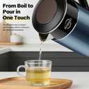 Electric Kettle 1.8L, 1350W Fast Boiling Tea Kettle and Hot Water Boiler, Double Wall Cool Touch Design with 100% Stainless Steel Interior, Auto Shut-Off & Boil-Dry Protection, Black and Navy Blue