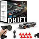 RC Drift car, 1/43 Mini Rc Drift car with Gyroscope, 2.4GHz Full Proportional Remote control Cars, 4WD High Speed Racing with Lights, Racing Tires, Model Cars Gift for Adults, Kids, Boys, Girls (Black)