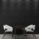 Art3d Decorative 3D Wall Panels 12 Pack 19.7" x 19.7" Creative Wall Panel for Indoor Decoration, Carbon Black