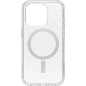 OtterBox iPhone 15 Pro (Only) Symmetry Series Clear Case - Stardust (Clear/Silver), Snaps to MagSafe, Ultra-Sleek, Raised Edges Protect Camera & Screens