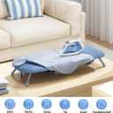 APEXCHASER Ironing Board Small with Iron Holder, Tabletop Small Iron Board with 2 Heat Resistant Ironing Covers, Portable Tabletop Ironing Board with Non-Slip Feet for Home Travel Use