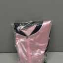 50s Ladys Pink Satin Jacket Halloween Cosplay Costume Pink Jacket with Neck Scarf (X-Small)