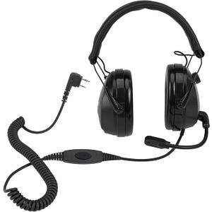 Retevis EHK012 Foldable Two Way Radio Headset with Mic,Noise Reduction,Volume Adjust, Compatible with Baofeng UV-5R BF-F8HP PRO AR-5RM Pxton PX-888S, for RT22 RT68 RT86, 2 Way Radio Headset(1 Pack