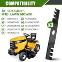 ZT1 54 Blades for Cub Cadet Troy Bilt 742P05286-X Ultima ZT1 ZT2 ZTS2 Enduro XT1 XT2 54 inch Cutting Deck Lawn Mower Replace 742P05086X 742-05086-X 742-05530-X Mower Blade (High Lift)