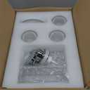 Glass Bathroom Accessories Set 5Pcs Crystal - Foaming Soap Dispenser, Soap Dish, Cup, Acrylic Toothbrush Holder with Tray Organizer, Qtip Jar, Bathroom Counter Set Sink Decor (Clear)