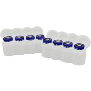 Slimline CR2 Battery Case, Soft Durable Material - Pack of 2 (Holds 4 Batteries)