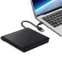 External CD DVD Drive for Laptop,Type-C USB 3.0 Portable CD DVD Burner/Writer Optical Disc Drive Player Reader for MacBook Pro Air iMac Laptop Desktop PC Windows 11/10/8/7 Linux Mac OS
