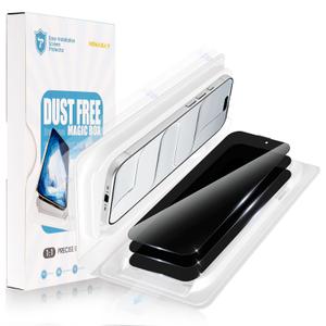 2 x MONASAY Privacy Screen Protector for iPhone 17/16 Pro 6.3-inch 3-piece