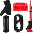 4 pcs Jack Handle Grip Rubber Jack Handle Keeper Handle Bar Protector Neoprene Jack Cover and Base Stand, Compatible with Hi Lift Jack Accessories
