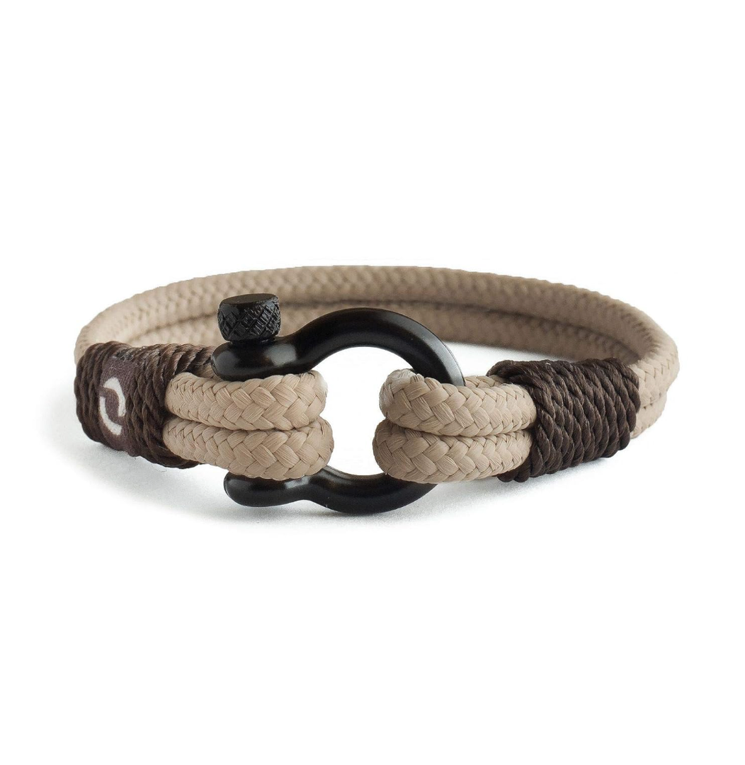 Mens Rope Bracelet - Stainless Steel Black Shackle, Extremely Durable and Scratch Resistant Waterproof Paracord, Handmade, Nautical Wristband for Men