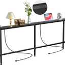 102" Narrow Console Sofa Table - 2 Power Outlets & 4 USB Ports, 102IN