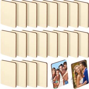 AceOrbit 20 Pcs Sublimation Photo Car Visor Clip Bulk Sublimation Wooden Blanks for Dad, Husband, Loved Ones Drive Safe Gift for Birthday DIY Vertical