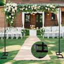 8.2FT Square Wedding Arch,Metal Arch Backdrop Stand Heavy Duty Adjustable,Extra 2 Clamp Change Over The Table Rod Stand,Black Balloon Arch Stand for Valentine Party Decor,Photoshoot Backdrop Stand Kit