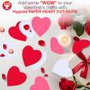 Hygloss Heart Shape Paper Cut-Outs for Arts & Crafts-Many Creative Uses-Valentines Day Activities-6 Inches-100 Pcs, Red, Pink & White