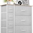 YITAHOME Dresser for Bedroom, 7 Drawers Fabric Dresser, Organizer Unit for Living Room, Hallway, Closets - Sturdy Steel Frame, Wooden Top & Easy Pull Fabric Bins (Ashen)