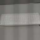 Wireless Keyboard and Mouse Ultra Slim Combo, TopMate 2.4G Silent Compact USB 2400DPI Mouse and Scissor Switch Keyboard Set with Cover, Batteries Included, for PC/Laptop/Windows/Mac - Silver White