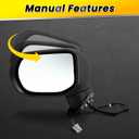 Left Driver Side Mirror Assembly Compatible with 2006-2011 Civic Non-Heated Power Manual Folding Not Compatible with Civic Coupe & Civic Del Sol Match to Black 76250SNEA01 (3Pins)