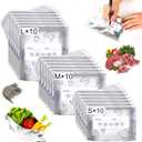 Reusable Aluminum Foil Sealable Storage Bags,2026 New Resealable Vacuum Zipper Pouches for Food,Thicken Foil Sealable Bags with Label and Zip Lock(30PCS, 3 Size)