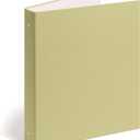 Eco-Conscious 1" Linen Covered Binder, Green, Silver Metal O-Rings