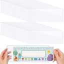 26Pcs Clear Nameplate Pocket PVC Name Tag Sleeves Plastic Index Card Holder | Self Adhesive, Top Open, Organizing Bins Box Drawer, Office Supplies, Storage Bins Labels, Nameplates Covers, Scratch Proof