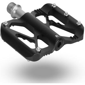 Mountain Bike Pedals, Road Bike Pedals & Bicycle Pedals – Lightweight 9/16" Aluminum Flat Pedals for Adults & Kids with 3 Sealed Bearings & 5 Anti-Skid Pins