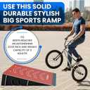Kids Jumping Ramp for Skateboard, Bike, Scooter, BMX, RC Car and Dirt Bike, 42.91 in, Red