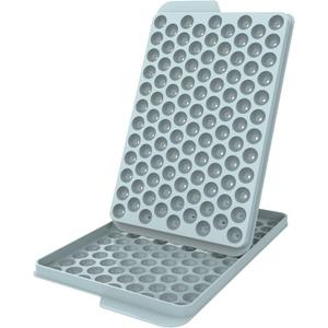 WIBIMEN Mini Ice Cube Trays, Small Tiny Round Pebble Crushed Nugget Ice Trays for Freezer with Lid - Chilling Drinks Coffee Juice(1 Pack/0.55In - Blue)