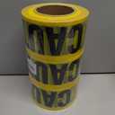 Premium Yellow Caution Tape Roll, 3 inch x 1000 feet, Ideal Use for Danger/Hazardous Areas/Crime Scene Halloween Party Decorations (3-Pack)