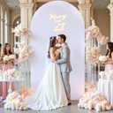 White Arch Backdrop Cover for Wedding, 6FT White Arch Cover Stretchy Backdrops, Double-Sided Arch Stand Covers for Wedding Ceremony, Baby Shower, Birthday Party Decoration