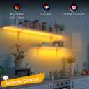 Battery Powered LED Strip Lights, Wireless RGB LED Strip Lights with 24 Keys Remote Control, 20 inch x 3 Pack for Kitchen Under Cabinet Lighting, Shelves, Under Counter, Closet, Cordless Click Light
