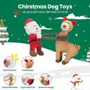 UNISE Christmas Dog Toys, Plush Squeaky Dog Toys for Large, Medium, Small Breeds with Detachable Rope to Keep Them Busy & Reduce Boredom