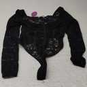 Avidlove Womens Bodysuits Long Sleeve Body Suits Womens Lace Going Out Tops One Piece Bodysuits for Women with Snap Crotch (X-Large, Black)